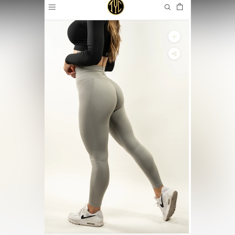 TYC Luxe Lift Leggings, Butt-Scrunch, High Waisted, Size Medium